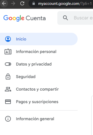 Configuración de Google