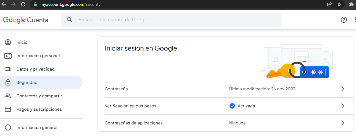 Configuración de Google