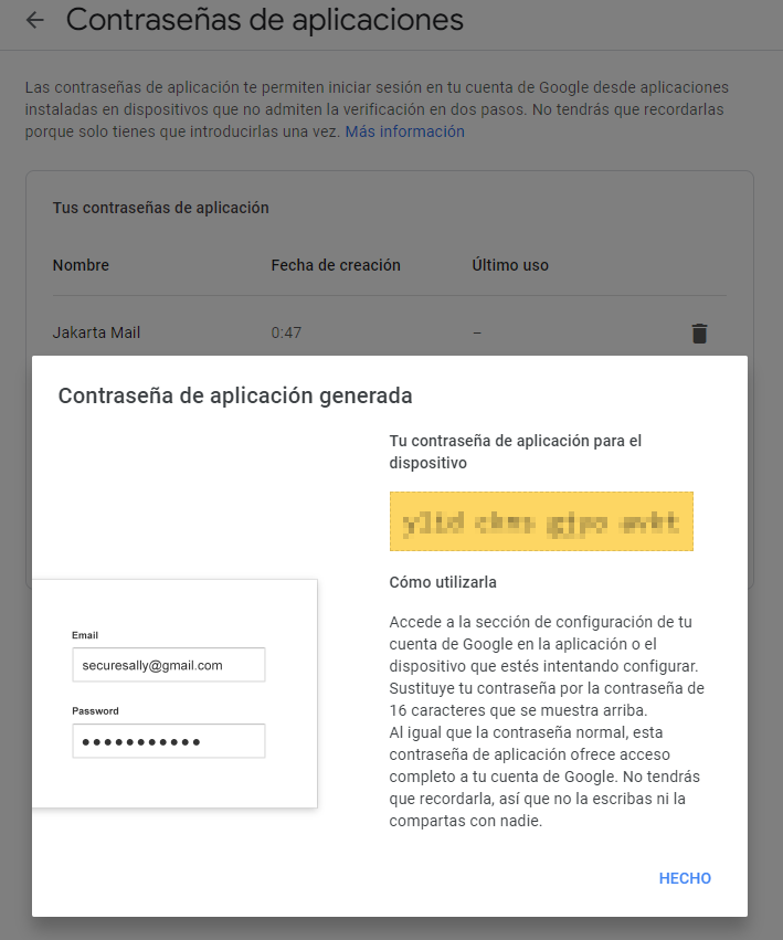 Configuración de Google